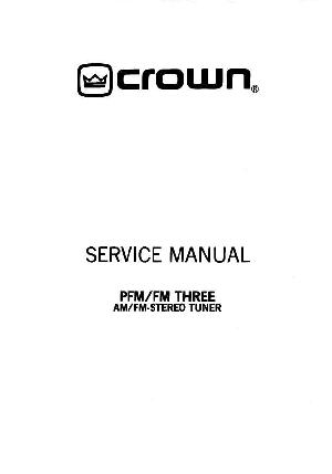 Сервисная инструкция Crown FM-THREE ― Manual-Shop.ru