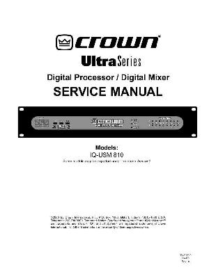 Сервисная инструкция Crown IQ-USM810 ― Manual-Shop.ru