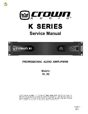 Service manual Crown K-1, K-2 ― Manual-Shop.ru