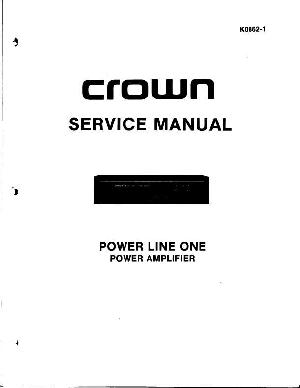 Service manual Crown PL-1 ― Manual-Shop.ru