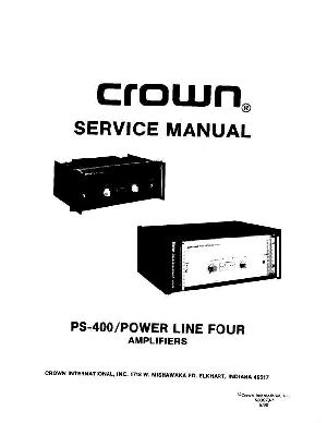 Service manual Crown PS-400 ― Manual-Shop.ru