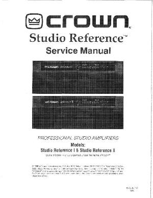 Service manual Crown STUDIO REFERENCE I, II ― Manual-Shop.ru