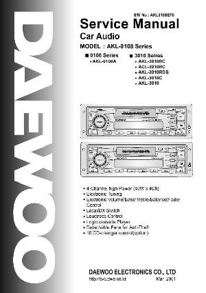 Service manual Daewoo AKL-3010, AKL-0106A, AKL-0108 ― Manual-Shop.ru