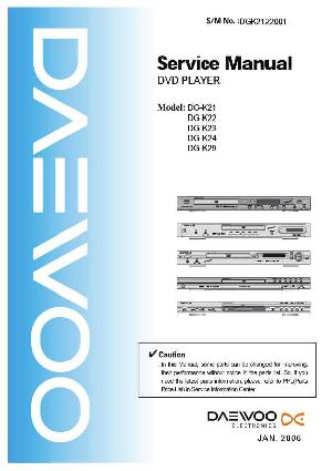 Service manual Daewoo DG-K21, DG-K22, DG-K23, DG-K24, DG-K29 ― Manual-Shop.ru