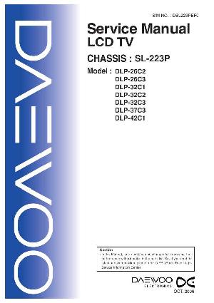 Сервисная инструкция Daewoo DLP-26C2, DLP-26C3, DLP-32C1, DLP-32C2, DLP-32C3, DLP-37C3, DLP-42C1 SL-223P ― Manual-Shop.ru