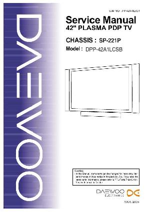 Сервисная инструкция Daewoo DPP-42A1LCSB ― Manual-Shop.ru