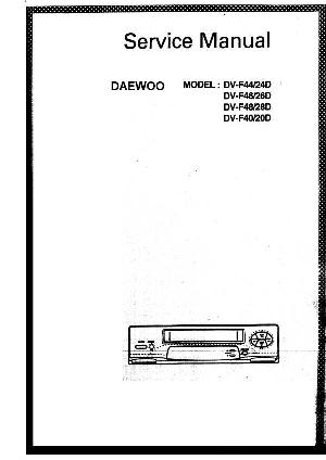 Сервисная инструкция DAEWOO DV-F44/24D, DV-F46/26D, DV-F48/28D, DV-F40/20D ― Manual-Shop.ru