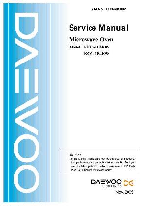 Сервисная инструкция Daewoo KOC-1B4K (0S, 5S) ― Manual-Shop.ru
