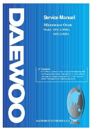 Сервисная инструкция Daewoo KOG-218M ― Manual-Shop.ru