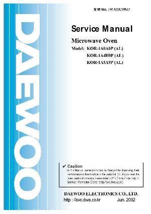 Сервисная инструкция Daewoo KOR-1A0A ― Manual-Shop.ru