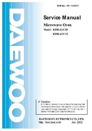 Сервисная инструкция Daewoo KOR-611L ― Manual-Shop.ru