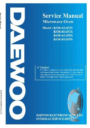 Сервисная инструкция Daewoo KOR-61AP ― Manual-Shop.ru