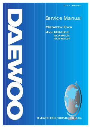 Service manual Daewoo KOR-630A0S, KOR-860A0S, KOR-860A0N ― Manual-Shop.ru