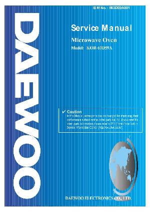 Сервисная инструкция Daewoo KOR-63D5 ― Manual-Shop.ru