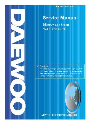 Сервисная инструкция Daewoo KOR-63H7 ― Manual-Shop.ru
