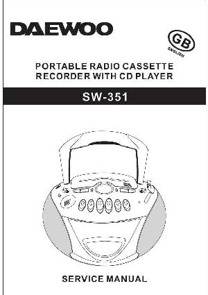 Сервисная инструкция Daewoo SW-351 ― Manual-Shop.ru