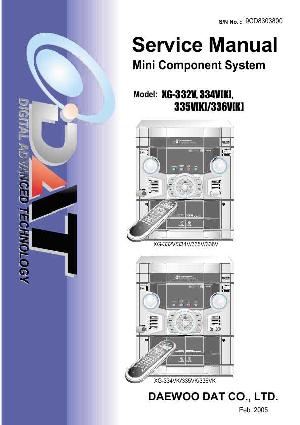 Сервисная инструкция Daewoo XG-332V, XG-334V, XG-335V, XG-336V ― Manual-Shop.ru