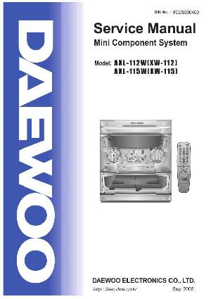 Сервисная инструкция Daewoo XL-112, AXL-112W, AXL-115W (XW-112, XW-115) ― Manual-Shop.ru