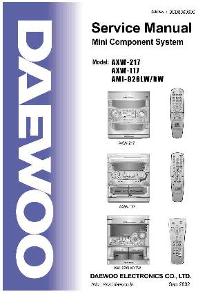 Service manual Daewoo XW-117, AXW-217, AMI-926LW/RW ― Manual-Shop.ru