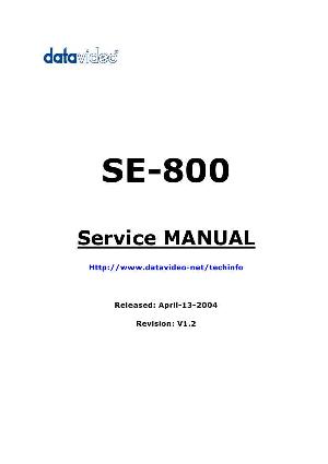 Сервисная инструкция Datavideo SE-800 ― Manual-Shop.ru
