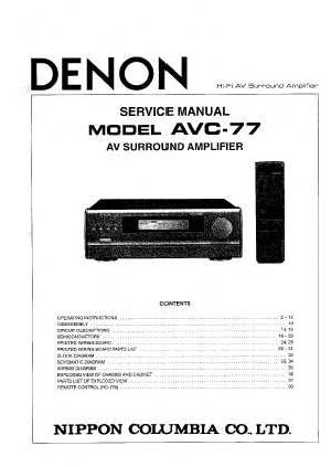 Service manual Denon AVC-77 ― Manual-Shop.ru