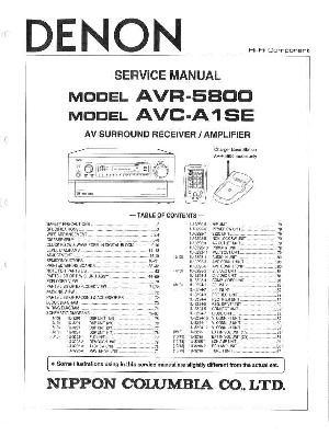 Сервисная инструкция Denon AVC-A1SE ― Manual-Shop.ru