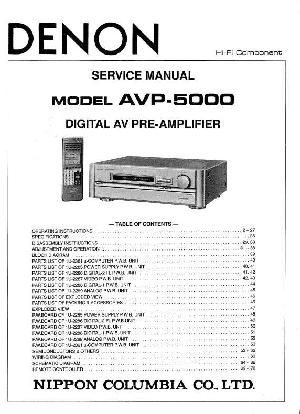 Service manual Denon AVP-5000 ― Manual-Shop.ru