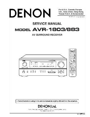 Service manual Denon AVR-1803/883 ― Manual-Shop.ru