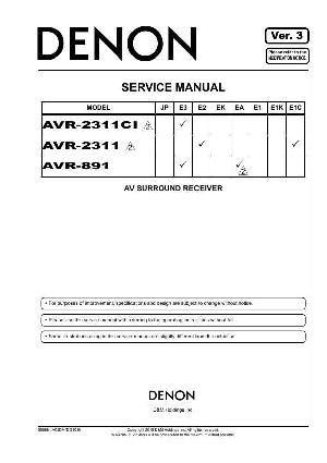 Service manual Denon AVR-2311CI, AVR-891 ― Manual-Shop.ru