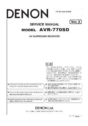Сервисная инструкция Denon AVR-770SD ― Manual-Shop.ru