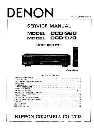 Сервисная инструкция Denon DCD-970, DCD-980 ― Manual-Shop.ru
