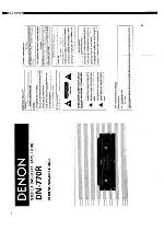 Сервисная инструкция Denon DN-770R (немецкий язык)
