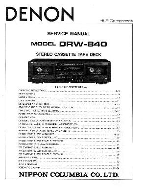 Service manual Denon DRW-840 ― Manual-Shop.ru