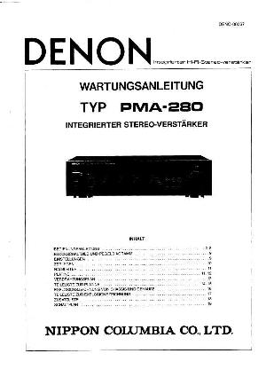 Сервисная инструкция Denon PMA-280 DE ― Manual-Shop.ru