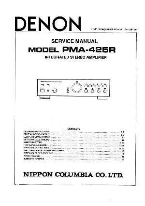 Сервисная инструкция Denon PMA-425R ― Manual-Shop.ru