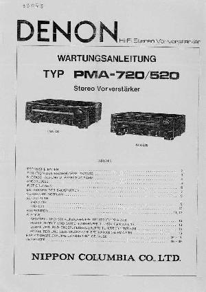 Сервисная инструкция Denon PMA-520, PMA-720 DE ― Manual-Shop.ru