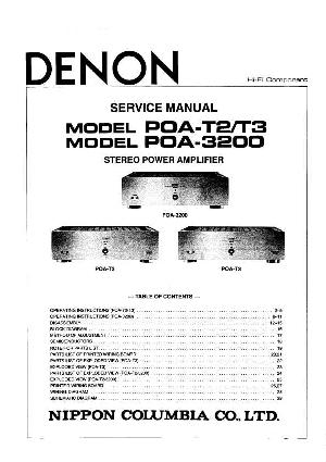 Service manual Denon POA-3200, POA-T2, POA-T3 ― Manual-Shop.ru