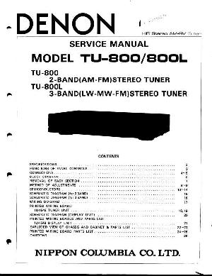 Сервисная инструкция Denon TU-800, 800L ― Manual-Shop.ru
