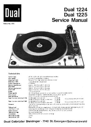 Service manual Dual 1224, 1225 ― Manual-Shop.ru