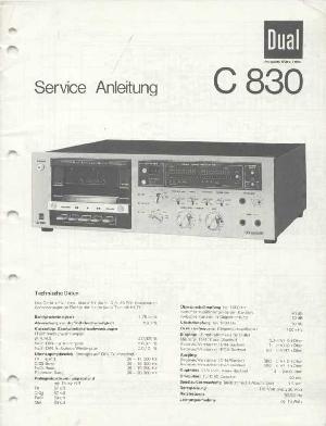 Сервисная инструкция Dual C-830 (de) ― Manual-Shop.ru