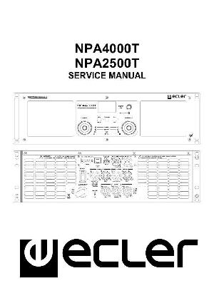 Сервисная инструкция Ecler NPA4000T, NPA2500T ― Manual-Shop.ru