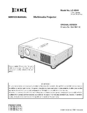 Сервисная инструкция Eiki LC-XB41 ― Manual-Shop.ru