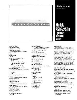 Сервисная инструкция Electro-Voice 2508, 2509 ― Manual-Shop.ru