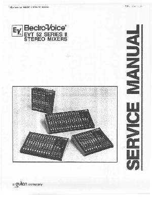 Service manual Electro-Voice 52-SERIES-II STEREO MIXERS ― Manual-Shop.ru