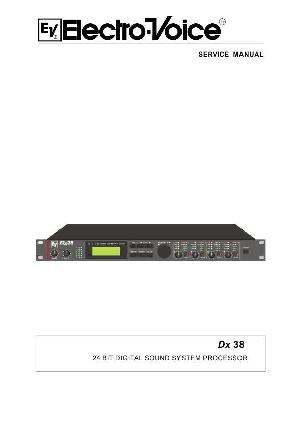 Сервисная инструкция Electro-Voice DX38 ― Manual-Shop.ru
