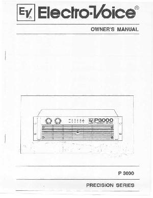Сервисная инструкция Electro-Voice P3000 ― Manual-Shop.ru