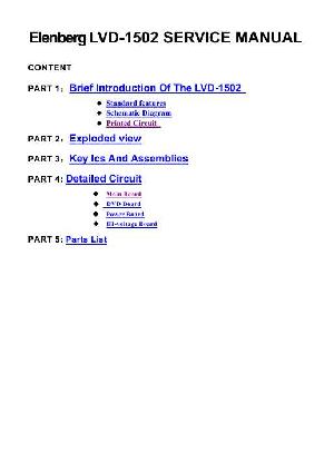 Сервисная инструкция Elenberg LVD-1502  ― Manual-Shop.ru
