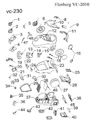 Сервисная инструкция Elenberg VC-2010  ― Manual-Shop.ru