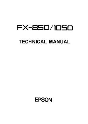 Сервисная инструкция Epson FX-850, FX-1050 ― Manual-Shop.ru