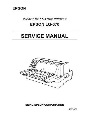 Service manual Epson LQ-670 ― Manual-Shop.ru